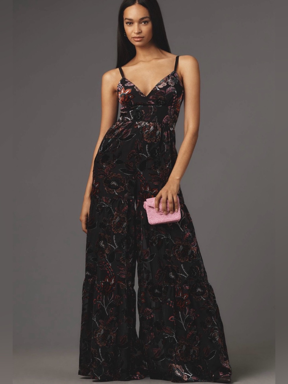 Hutch Tiered Velvet Jumpsuit